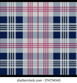 Knitted Plaid Tartan Pattern