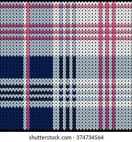 Knitted Plaid Tartan Pattern