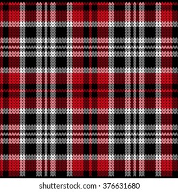 Knitted Plaid Tartan Pattern 