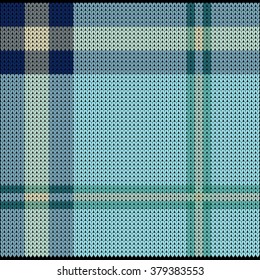 Knitted Plaid Tartan Pattern