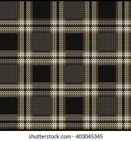 Knitted Plaid Tartan Pattern 