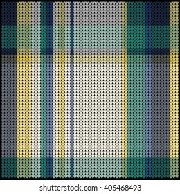 Knitted Plaid Tartan Pattern