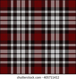 Knitted Plaid Tartan Pattern