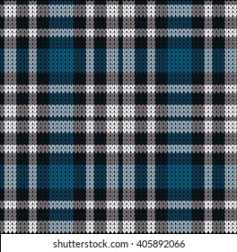 Knitted Plaid Tartan Pattern