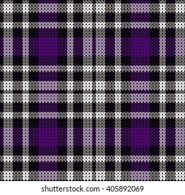Knitted Plaid Tartan Pattern