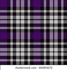 Knitted Plaid Tartan Pattern