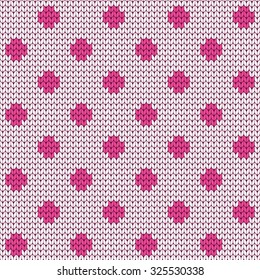 knitted polka-dot seamless pattern