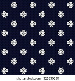 knitted polka-dot seamless pattern