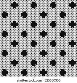 knitted polka-dot seamless pattern
