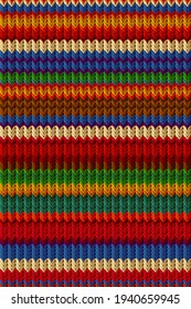 Knitted Poncho Vector Texture, Repeating Pattern