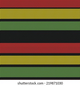 knitted rastafarian stripes multi colored seamless pattern 