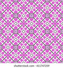 knitted Scandinavian ornament vector seamless pattern