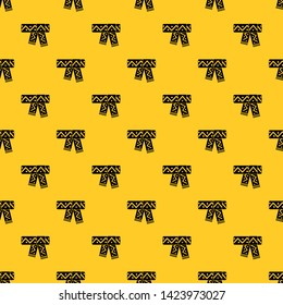 Knitted scarf with pattern pattern seamless vector repeat geometric yellow for any design