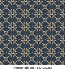 knitted seamless abstract pattern, sweater or plaid design