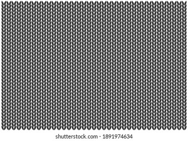 Knitted seamless background texture. Knitting pattern graphic template. Vector illustration image. Isolated on background.