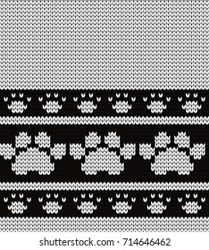 Knitted seamless border animal pads
