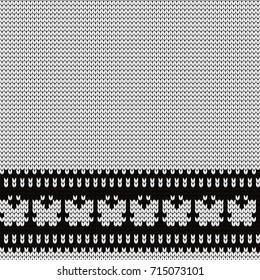 Knitted seamless border butterflies