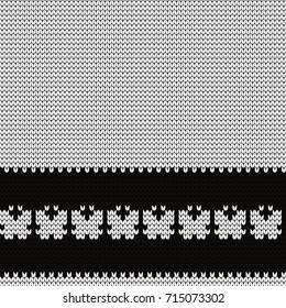 Knitted seamless border butterflies