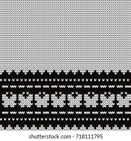 Knitted seamless border butterflies