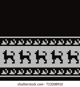 Knitted seamless border dogs