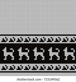 Knitted seamless border dogs