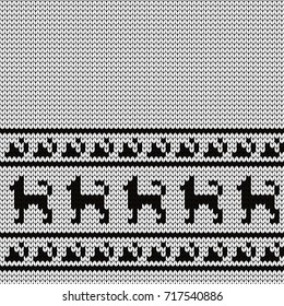 Knitted seamless border dogs