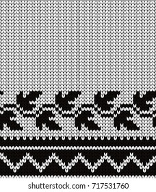 Knitted seamless border leafs