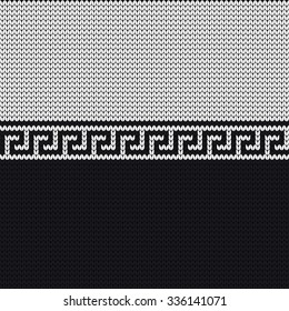 knitted seamless border meander
