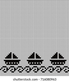 Knitted seamless border ships