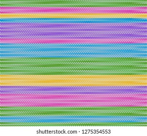 Knitted seamless color background. Abstract vector illustration