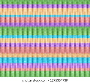 Knitted seamless color background. Abstract vector illustration