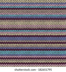 Knitted Seamless Color Striped Pattern