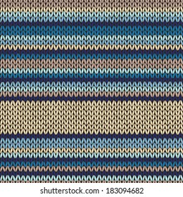 Knitted Seamless Color Striped Pattern