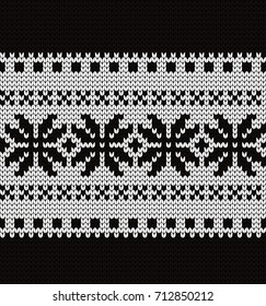 Knitted seamless decorative abstract border