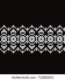 Knitted seamless decorative abstract border