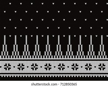 Knitted seamless decorative abstract border