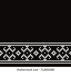 Knitted seamless decorative abstract border