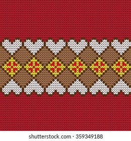 Knitted seamless decorative border