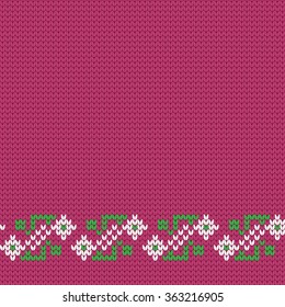 Knitted seamless decorative border