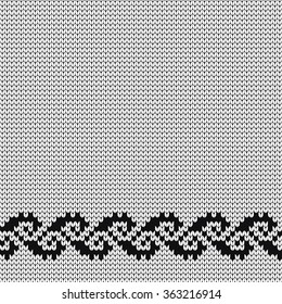 Knitted seamless decorative border