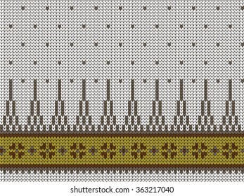 Knitted seamless decorative border