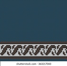Knitted seamless decorative border