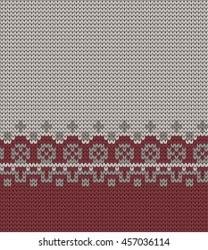 Knitted seamless decorative border