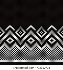 Knitted seamless decorative border