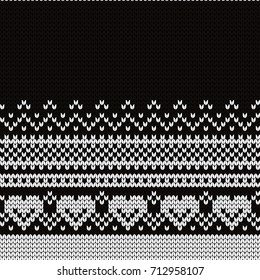 Knitted seamless decorative border
