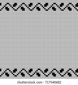 Knitted seamless decorative border