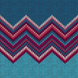 Knitted Seamless Fabric Pattern, Beautiful Blue Red Pink Knit Texture