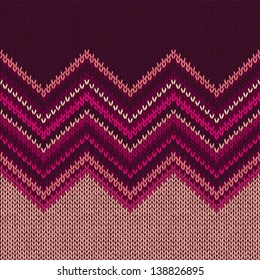 Knitted Seamless Fabric Pattern, Beautiful  Red Pink Knit Texture
