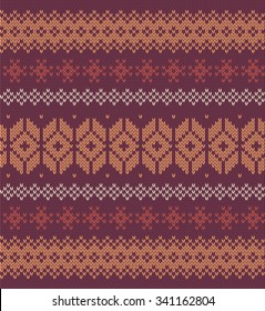 Knitted Seamless Fabric Pattern, Beautiful Purple Red Pink Orange Knit Texture
