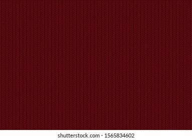 Knitted Seamless Fabric Pattern,Beautiful Red Knit Texture.EPS10 Illustration